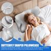Butterfly Shaped Contour Pillow Cover with Zipper Closure Soft Smooth Cervical Neck Pillowcase Bedding No Filler Included