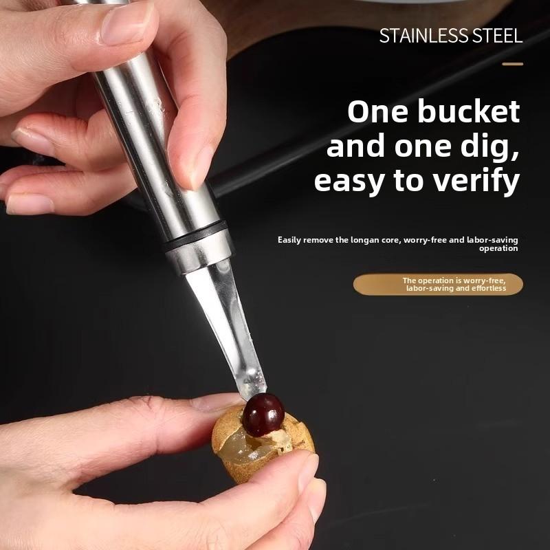 4 sztuki longanu do usuwania rdzenia, żyłka krewetki do usuwania noża