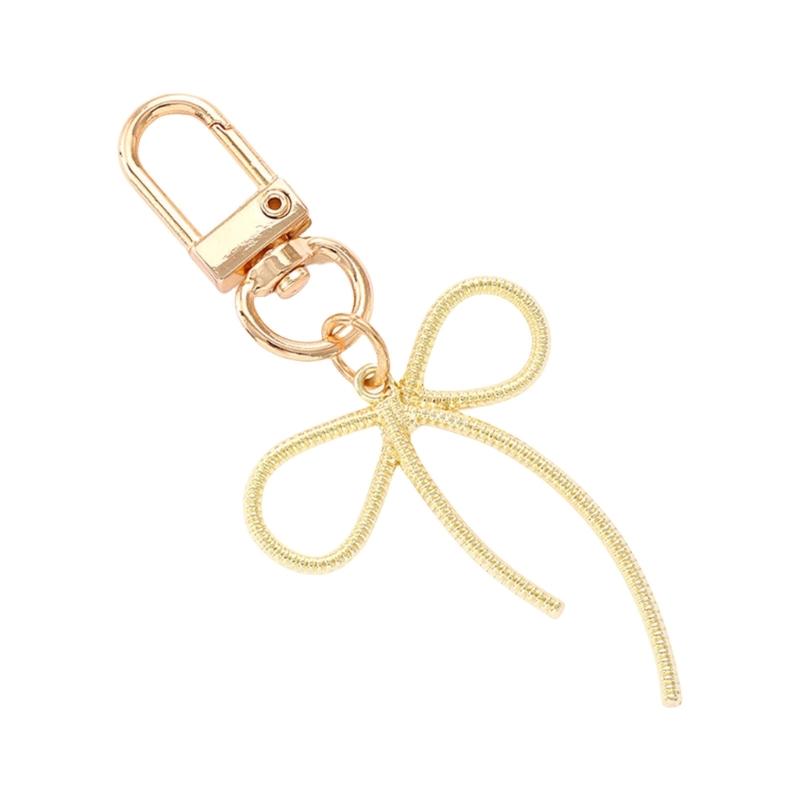 Fashion Bowknot Keyholders Lovely Bows Keychain Metal Keyrings Creative Bag Charm Handbag Charm for Women Girls