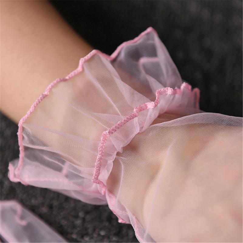 Wedding Gloves Proms Gloves Tulle Short Thin Gloves for Operas Women Lady Theme Proms Costume Accessories