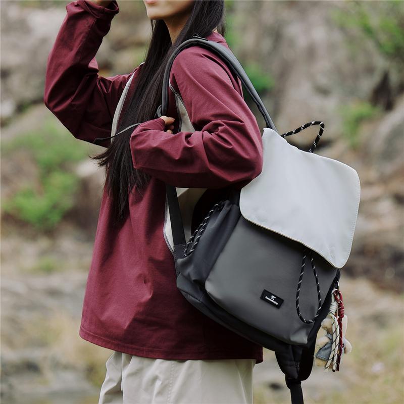 Compact Drawstring Backpack for Women and Men Lightweight Nylon Outdoor Travel Bag