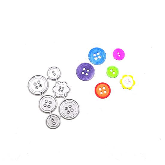 Cutting Die DIY Effective Carbon Steel Cute Button Shape Rust-resistant Stencil Mold for Card