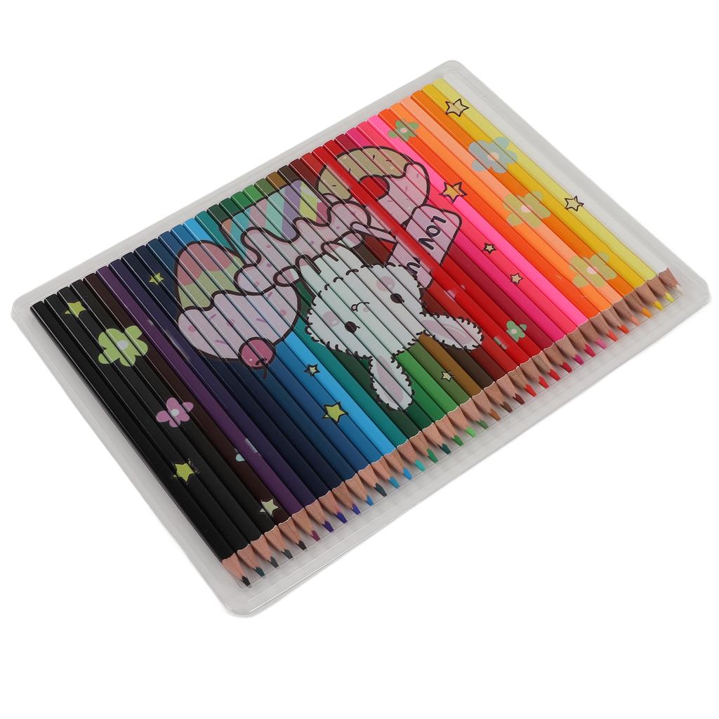 36Pcs Puzzle Colored Pencil Bright Colors Cute Pattern Jigsaw Design Oily Colored Pencils for