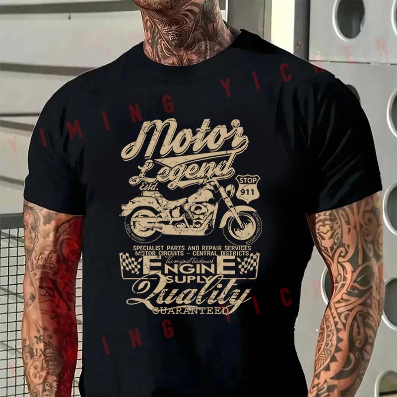 Motor Legend Biker Motorbike T-Shirt Motorrad Fans Cotton Men Short Sleeve O-Neck Tees