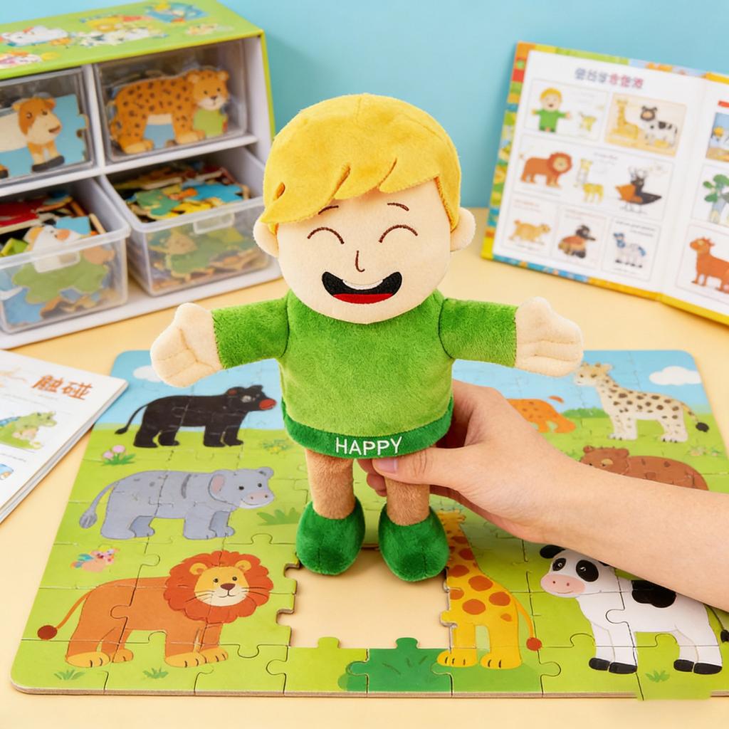 Cute Plush Lifelike Emotion Puppet Doll Performance Toy, Children's Gift