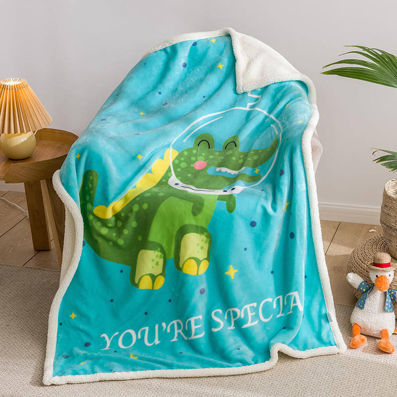 

Cute Animal Warm Sofa Blanket Plush Fluffy Flannel Soft Nap Air Conditioning Blanket for Children Couch Bed 100x140cm