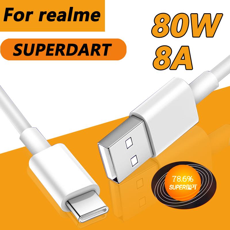 For OPPO 80W SUPERVOOC 2.0 Fast Charger Cable USB Type C 8A For Reno8 Reno9 Reno10 Pro+ K10 Find X5 X6 Pro