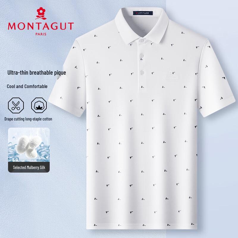 Polo à manches courtes en mélange de soie pour homme MONTAGUT