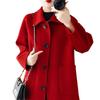 Double-sided Woolen Coat Womens Woolen Coat Medium and Long
