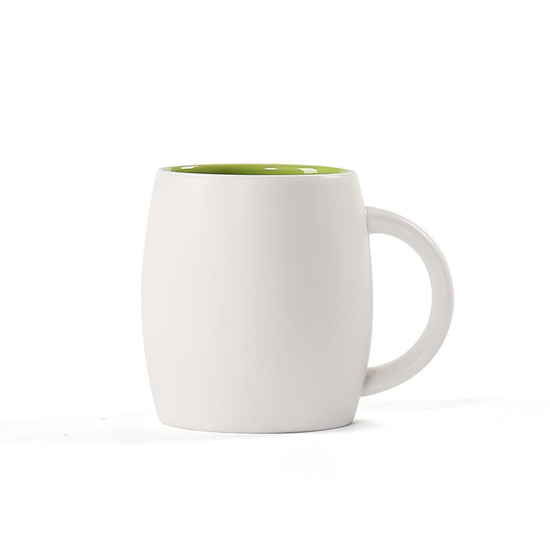 Keramisk kaffekopp med lokk, Vintønnekrus, Par-kopp, Vannkopp, Gavekopp, Reklamekopp