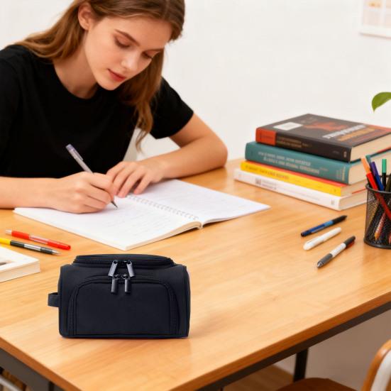 Roztomý pouzdro na tužky s velkou kapacitou, organizér na psací potřeby, multifunkční taška na zip pro školní potřeby, domov, kancelář, ubytovnu