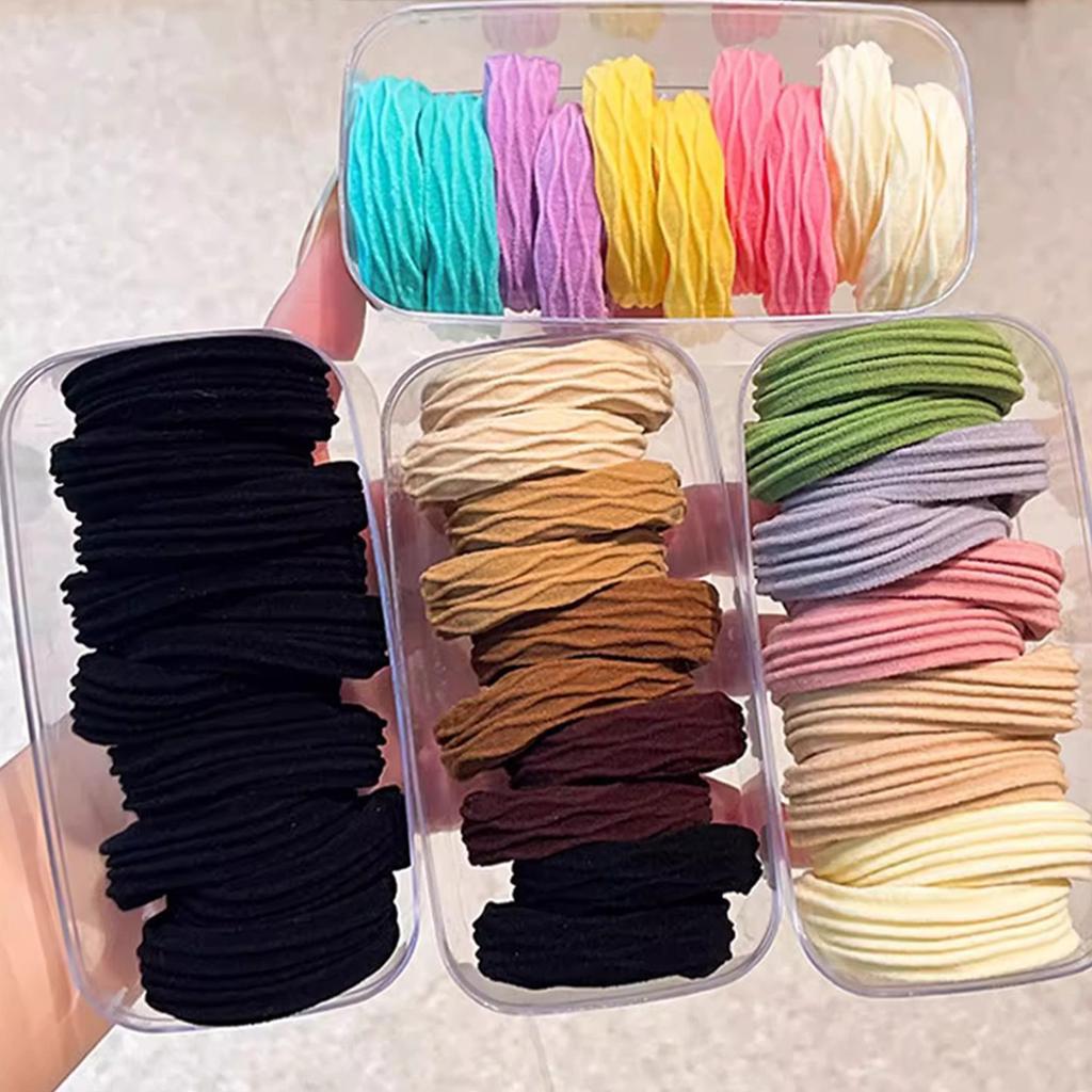 High Elasticity Hair Scrunchies For Women And Kids Soft Anti-Slip Hair Ties For Ponytails Buns Multiple Colors1/2/3 boxes