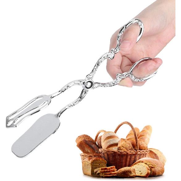 

Винтажный пищевой зажим из цинкового сплава с тисненым узором, ретро щипцы для хлеба, барбекю, салата, еды, антипригарные, для сервировки на шведском столе, вечеринке, кейтеринге, для приготовления пищи