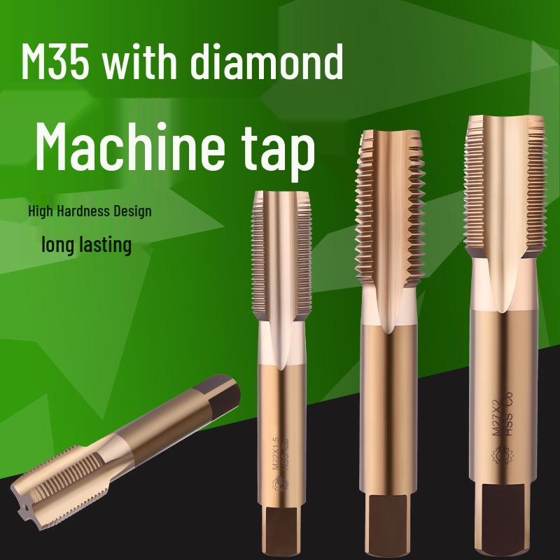Cobalt M35 Stainless Steel Taper Thread Tap M18-M36, Coarse/Fine Pitch M18X1 Cobalt Straight Groove