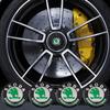 ADW1 4 Stück 56MM Auto Radnabendeckel Aufkleber Felgenabdeckungen Für Skoda Octavia Fabia Kamiq Kapoq Kodiaq Rapid Superb SCALA