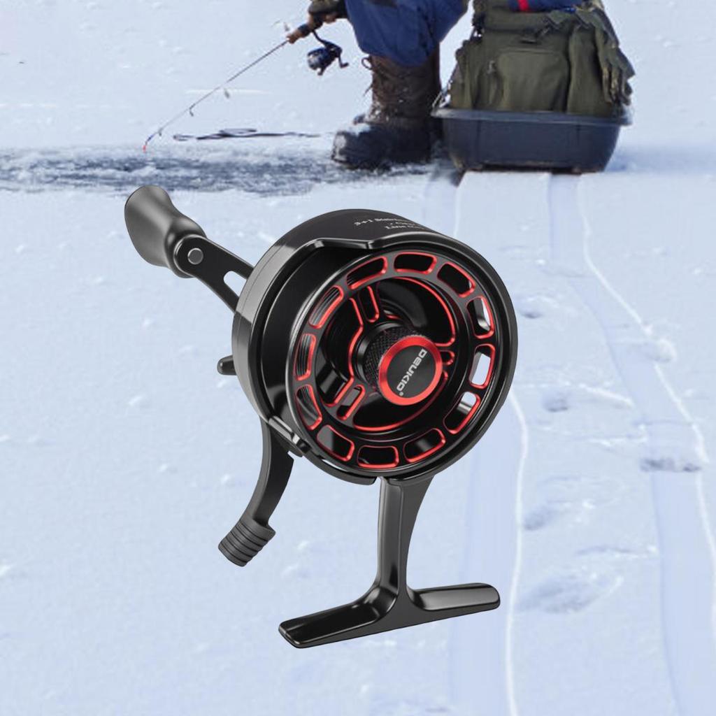 Ice Fishing Reel Ice Fishing Supplies Compact Easy To Use High Strength Ice Reel 3+1 BB for Freshwater Saltwater Summer River