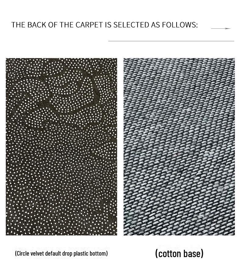 Line Light Luxury Wabi-Sabi Imitation Cashmere Non-Slip Carpet for Living Room, Bedroom, and Porch