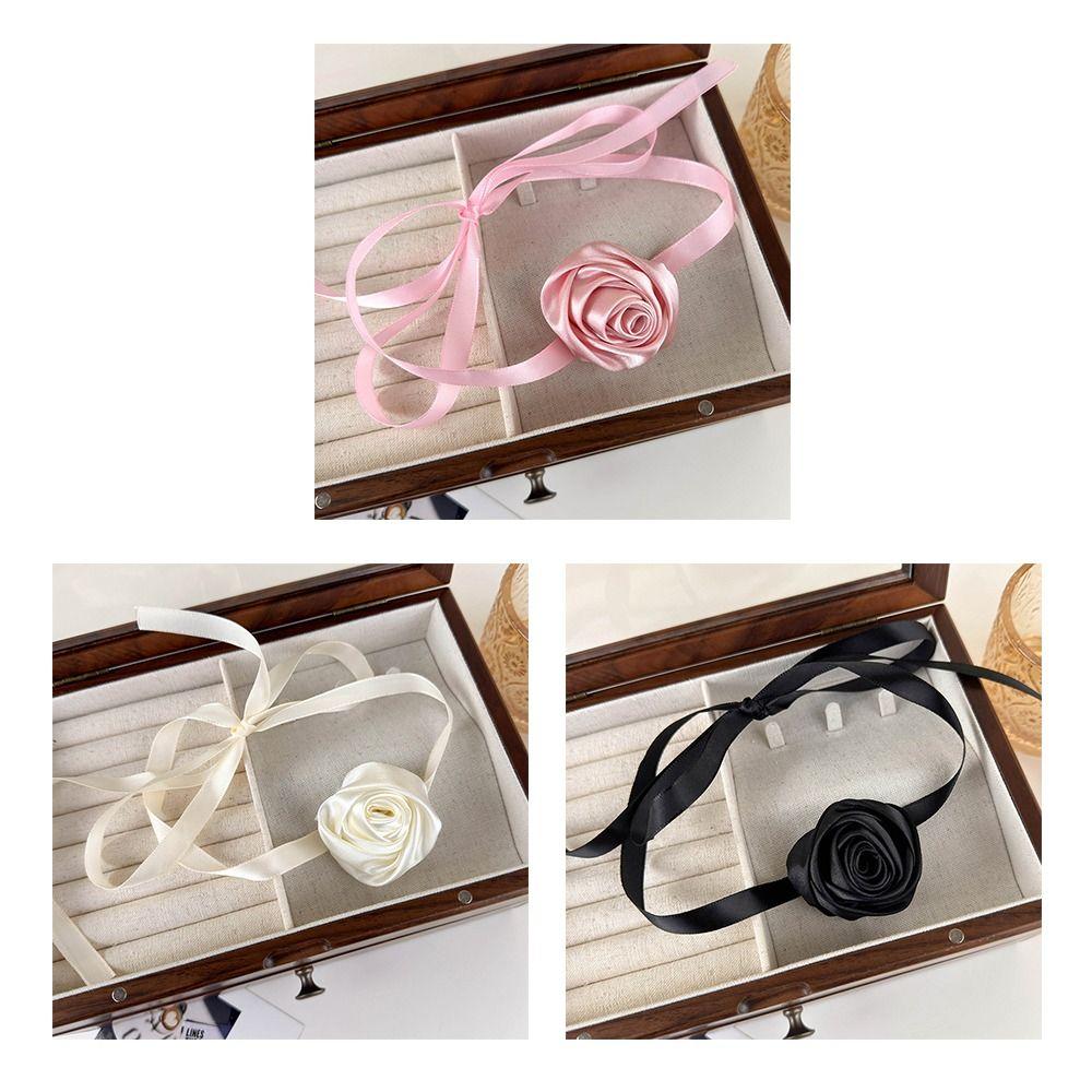 2PCS Multi-function Ribbon Curtain Buckle Elegant Curtain Straps Rose Curtain Tieback  Living Room
