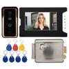 7 Inches Video Intercome Doorbell with Electronic Lock and Open Door Button