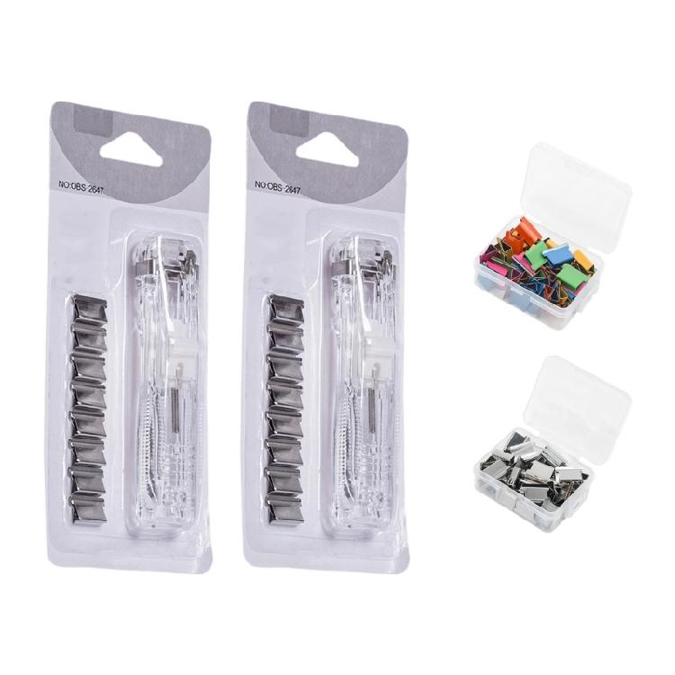 

Multipurpose Plastic Clip Applicators Set Paper Organiser Binder With 116 Wear Resistant Clips For Various Uses