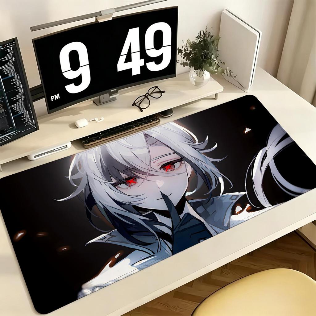Genshin Impact Arlecchino Pro ESports Gaming Mousepad Extra Large NonSlip Stitched Edge Keyboard Laptop Desk Mat For Pc Gamer
