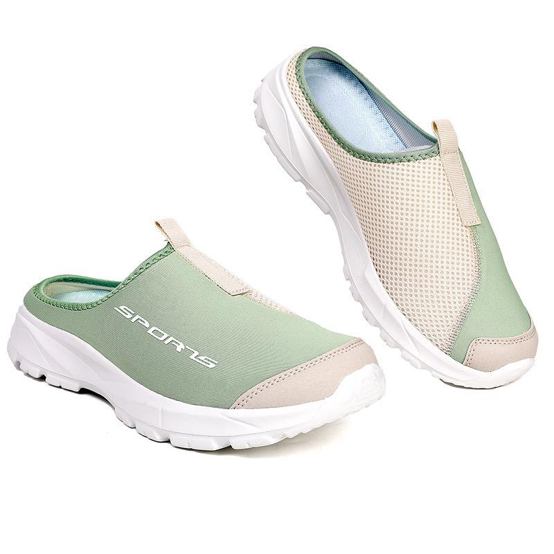 Summer new slippers breathable and light casual shoes simple half-tray soft-soled slippers