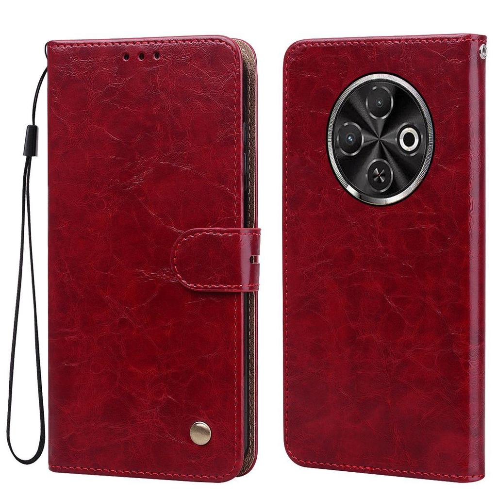 Vintage Crazy Horse Texture PU Leather Flip Wallet Phone Case for TECNO SPARK 30C 4G Card Holder Kickstand Shockproof Protective Cover