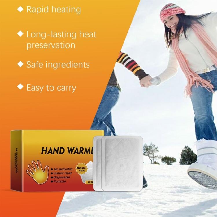 10pcs Air Activated Hand Warmers Providing Continuous Warmth For Various Occasion Including Work School And Leisure