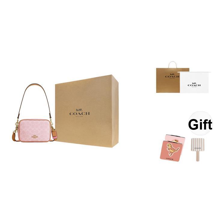 Coach Carey 18 Edizione Limitata San Valentino Zaino Monogramma Doppia Zip Borsa a Spalla Donna Rosa CEK74-IMPO