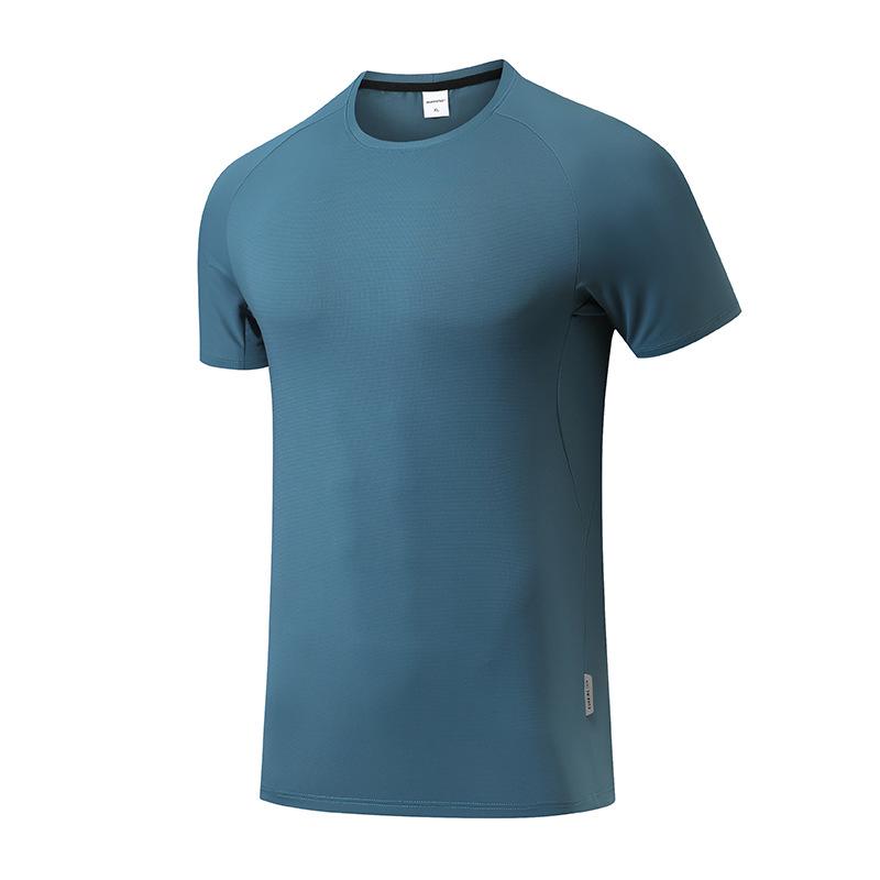 

Men s Quick-Dry Ice Silk Stretch Crew Neck T-Shirt - Breathable, High Elasticity, Short Sleeve, Sporty Design M