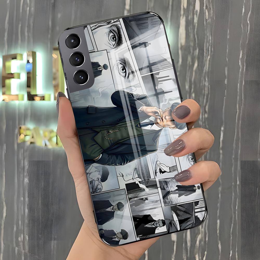 

Чехол для телефона с изображением из фильма «Острые козырьки» для Samsung S26 S25 Plus S20 S20 Plus S22 Ultra S23 FE S21 Plus S21 Ultra Стеклянная крышка Samsung S25 Ultra