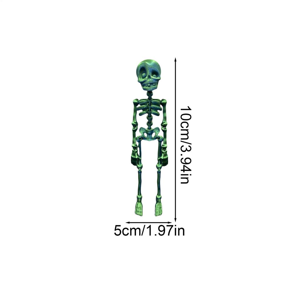 Skeleton Fridge Magnets Halloween Poseable Skeleton Decorative Magnets Cool Skull Decor Funny Spooky Stickers Party Supplies