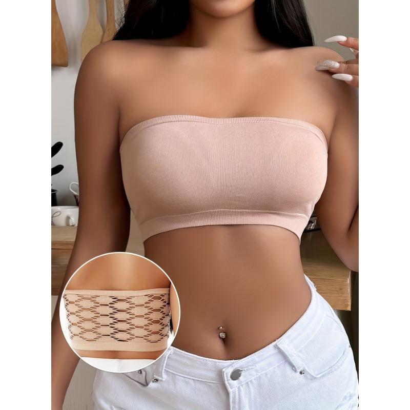 Mesh Hollow Summer Strapless Wrap Bra