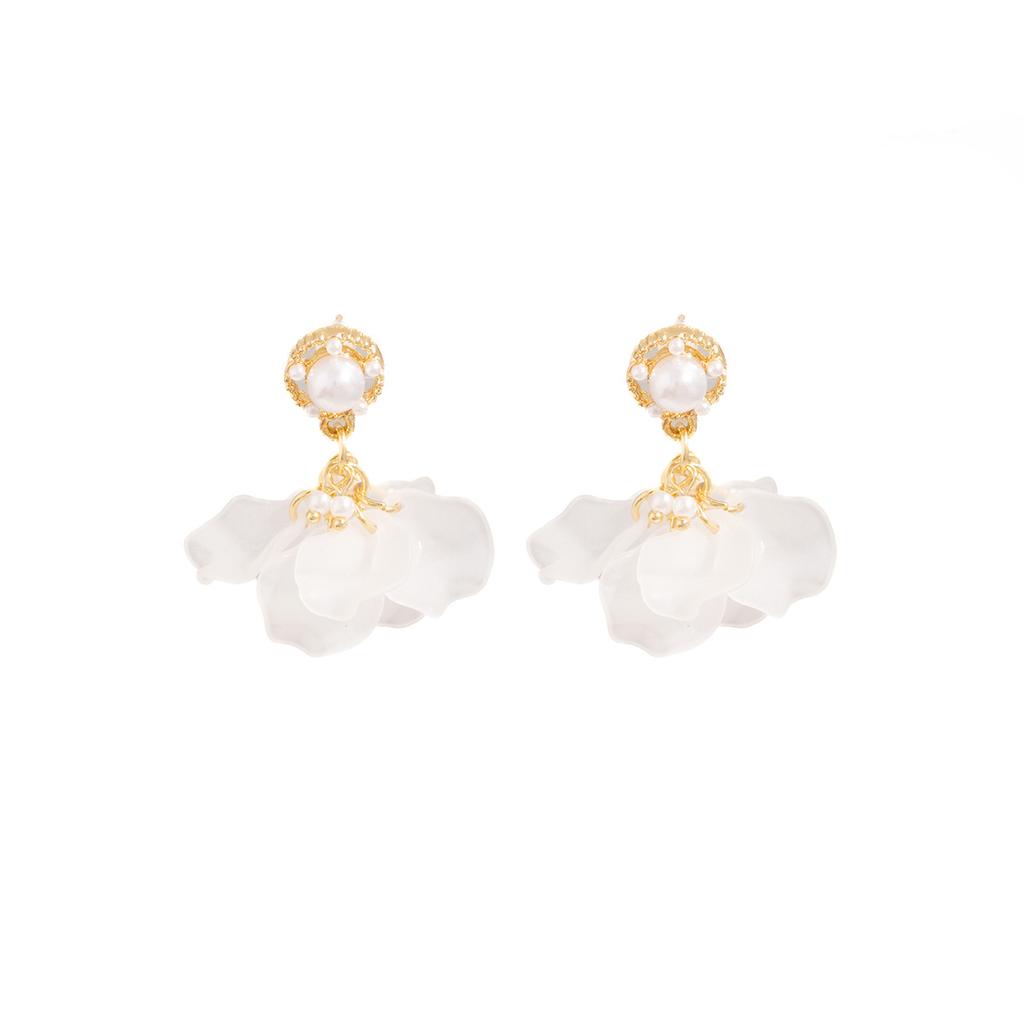 Dongdaemun Tulip Petal Earrings Premium Butterfly Flower Stud Earrings Sweet Small Fresh Flower Earrings