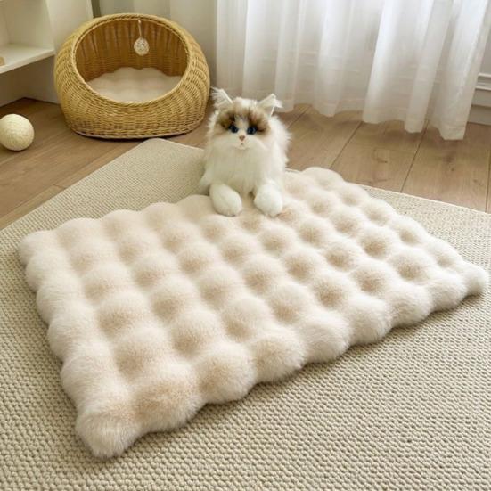 Плюшева ковдра для домашніх тварин Товстий ортопедичний килимок для собак і котів Водонепроникна підкладка Нековзка основа Знімна миюча наволочка Захищена від проливання Підкладка для лежанки домашніх тварин