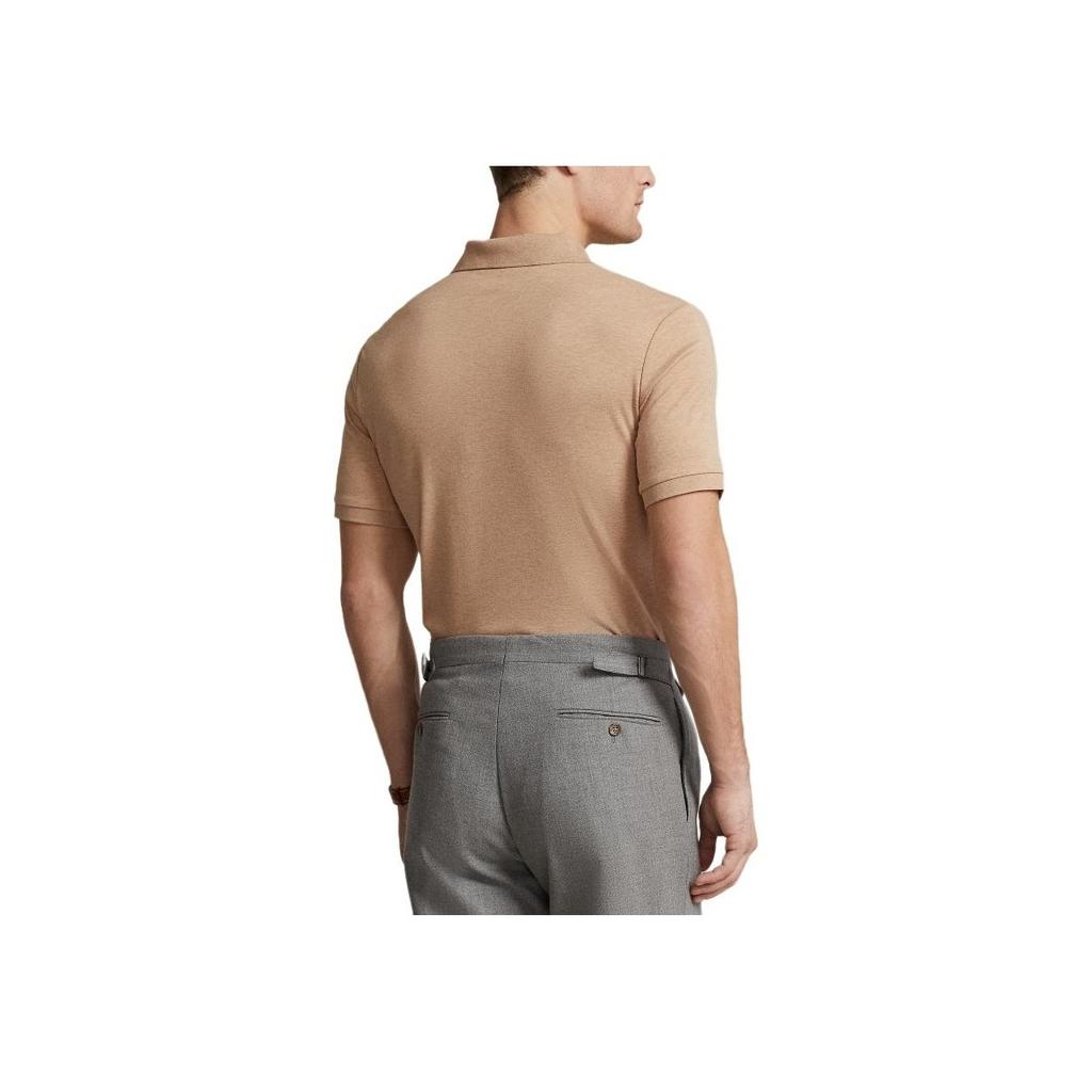 Polo Ralph Lauren Solid Color Logo Embroidered Short Sleeve Polo Shirt Men Tops Brown MNPOKNI1N822777-260