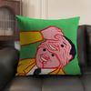 Art J-Joan C-Cornella Cushion Cover Natural Linen Organic Fabric Double-Sided Printing Sofa Home Decor Gift Pillow Case