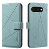 For Google Pixel 9a Case BINFEN COLOR BF35 Geometry Imprinted Leather Phone Cover RFID Blocking Wallet Stand