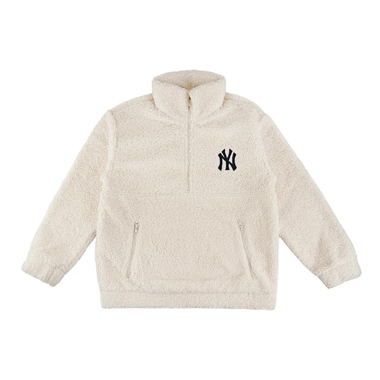 New MLB Sweatshirts Unisex Ivory White 31MTF3061-50I