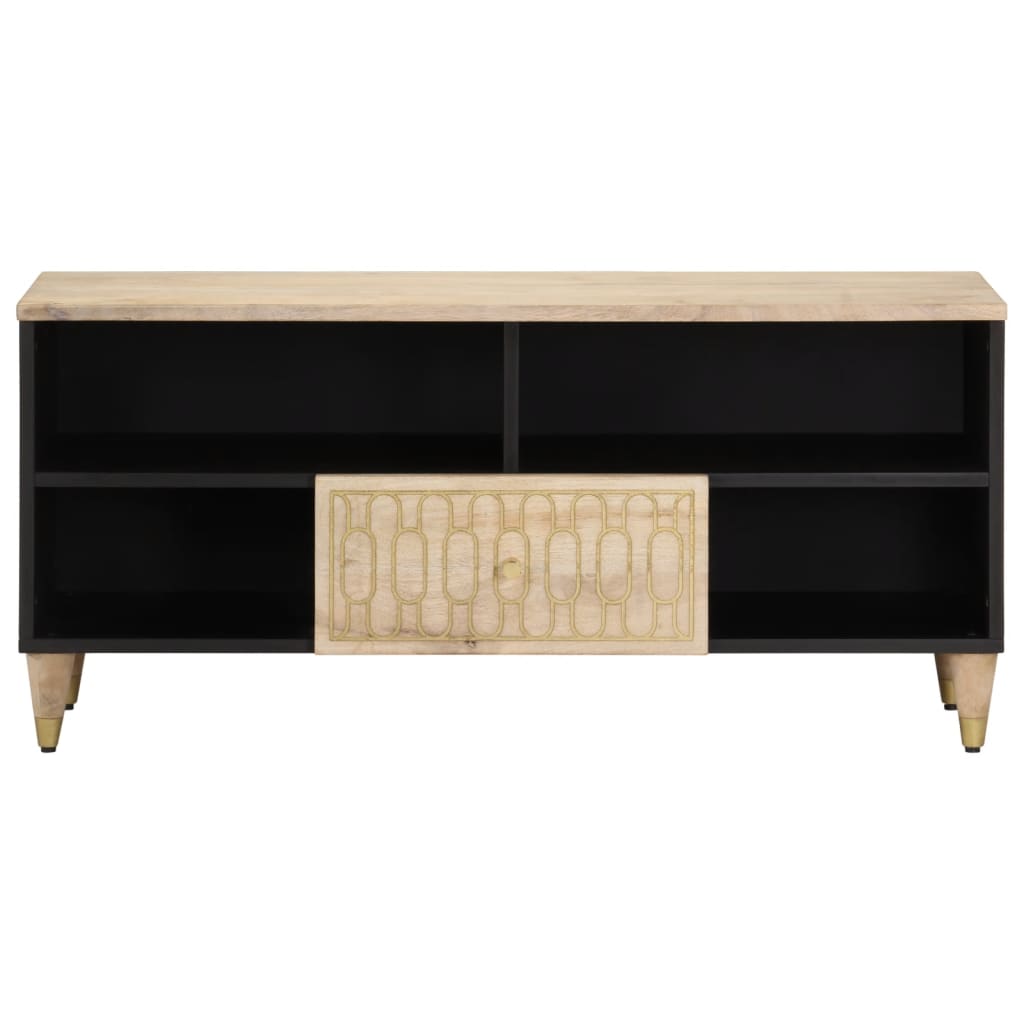 TV Cabinet 100x33x46 Cm Solid Mango Wood