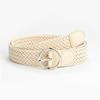 Women'S Belt Round Buckle Simple Japanese Buckle Decorative Multi-Colored Wax Rope Woven Casual Pants Jeans Belt Women