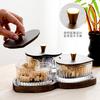 Lead-free Glass Heart-shaped Candy Bowl with Lid Snack Platter Snack Plate Living Room Home Decoration Accessories Glass Bowl