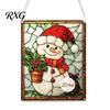 Atmosphere Decoration for Windows Colorful Acrylic Suncatcher, Stained Glass Style Christmas Hanging Ornaments, Santa Claus Decorations Snowman