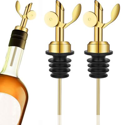 2Pcs Sealed Rubber Oil Pour Spout Leak-proof Food Grade Auto Flip Vinegar Bottle Dispenser Spout Kitchen Tools