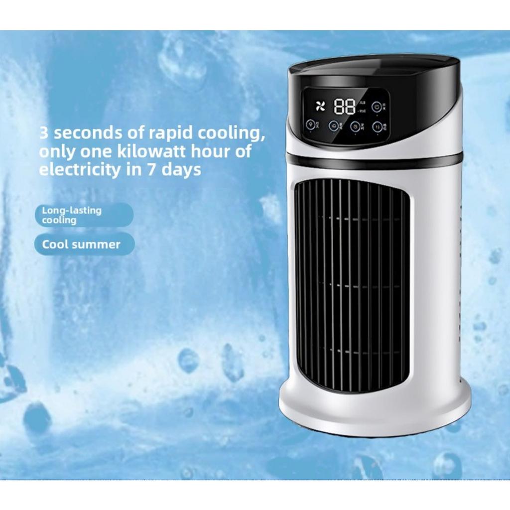 3-In-1 Multifunctional Portable Air Conditioner, Humidifier, Atmosphere Light Fan | USB Cooler with 16.91-Ounce Water Tank,9-Speed Settings