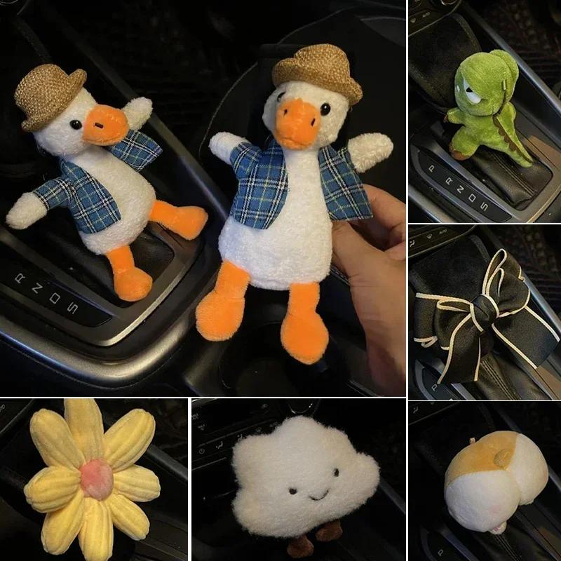 High Quality Soft Plush Bowknot Car Gear Shift Cover Auto Shifter Hand Brake Car SeatBelt Cover Auto Interior Accessories