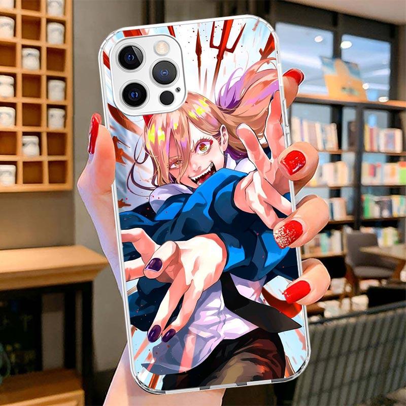 

C-Chainsaw Mans Power Cover Phone Case For iPhone 16 17 Air 15 14 Pro Max 16E Phone Case 13 Mini 12 11 7 SE 8 Print Pattern Fit iPhone 17 Air