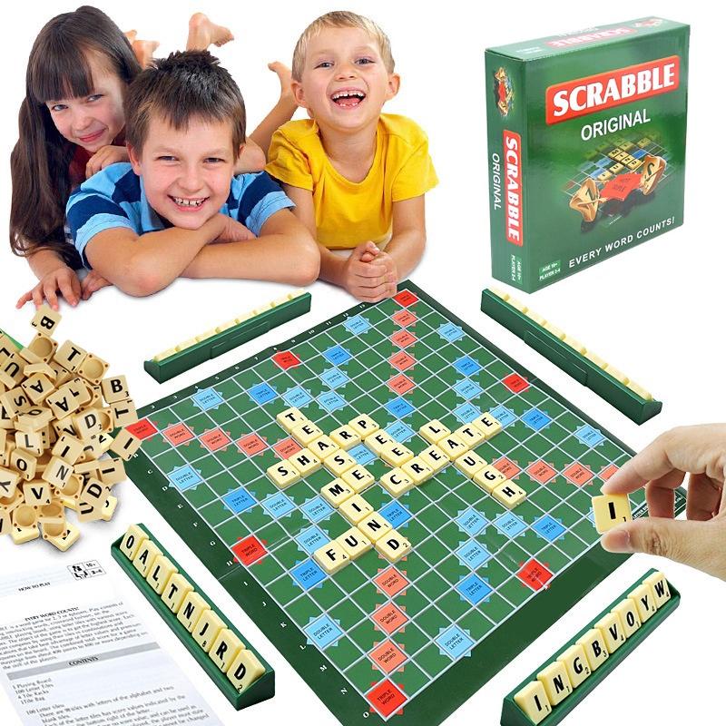 Board Game Scrabble Spelling Puzzle Game Educational Toy Family Party Kids Adult
