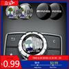 GLC GLB 29mm Samochodowy Centralny Panel Sterowania Przycisk Multimediów Pokrywa Gałka Naklejka Dla Mercedes Benz AMG GLC C CLA GLA W205 W211 W213 W