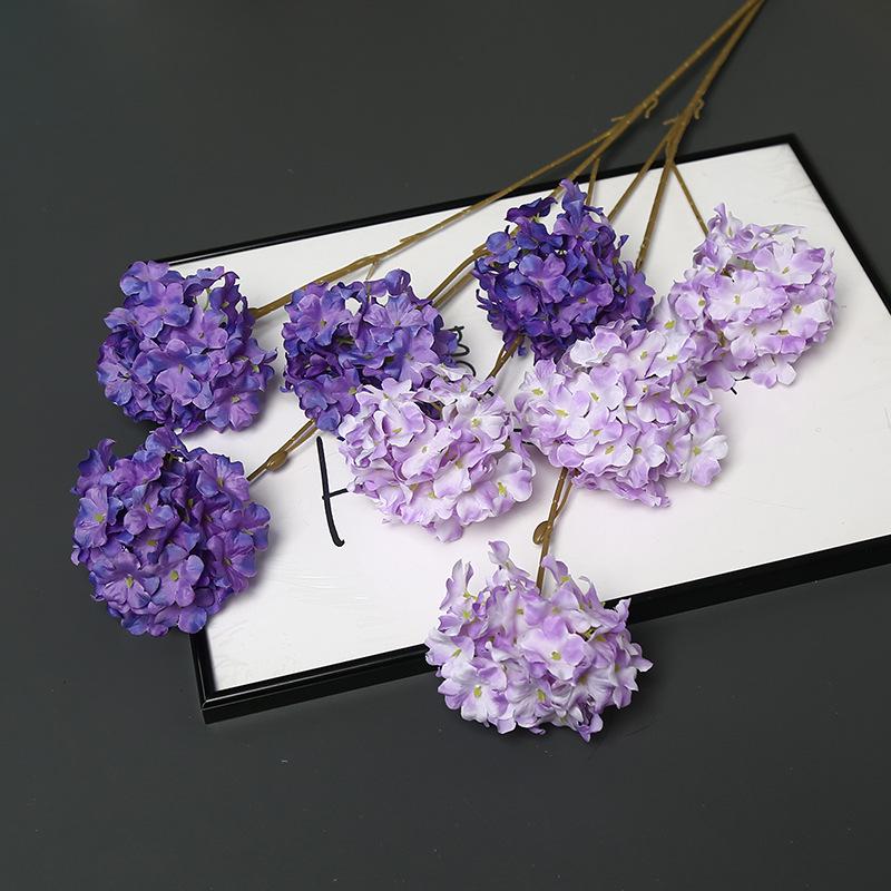 Vierhoofdige Sneeuwvlok Hortensia Kunstbloemstuk voor Bruiloften, Landschapsarchitectuur, Hotel Decoratie en Artistieke Displays.